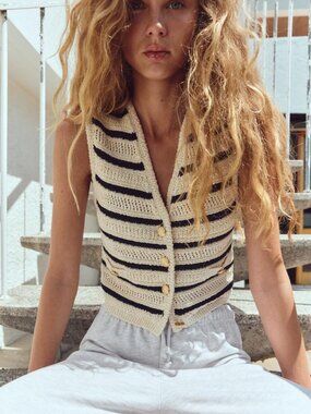 ZARA Striped Knit Top